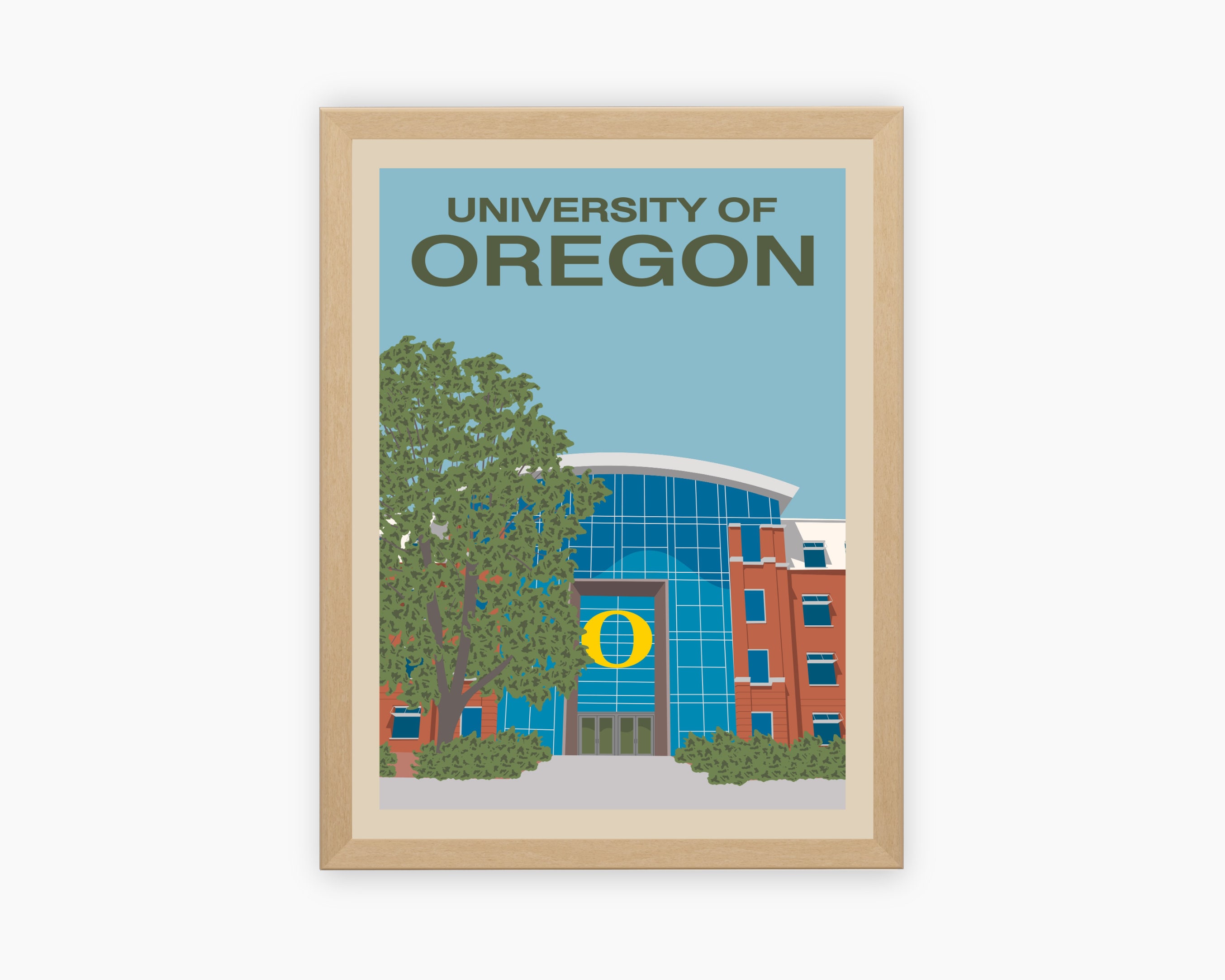 The University Of Oregon ENTEN Vintage Bestickt Aufbügeln Patch 3"" X 2