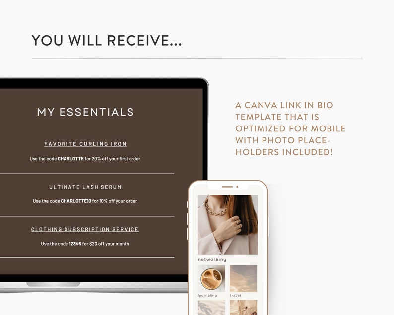 Canva Link in Bio Template for Social Media Marketing, Influencers ...