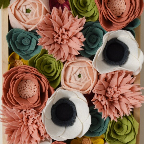 Felt Wall Flower Etsy