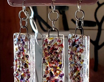 Fused glass wind chime