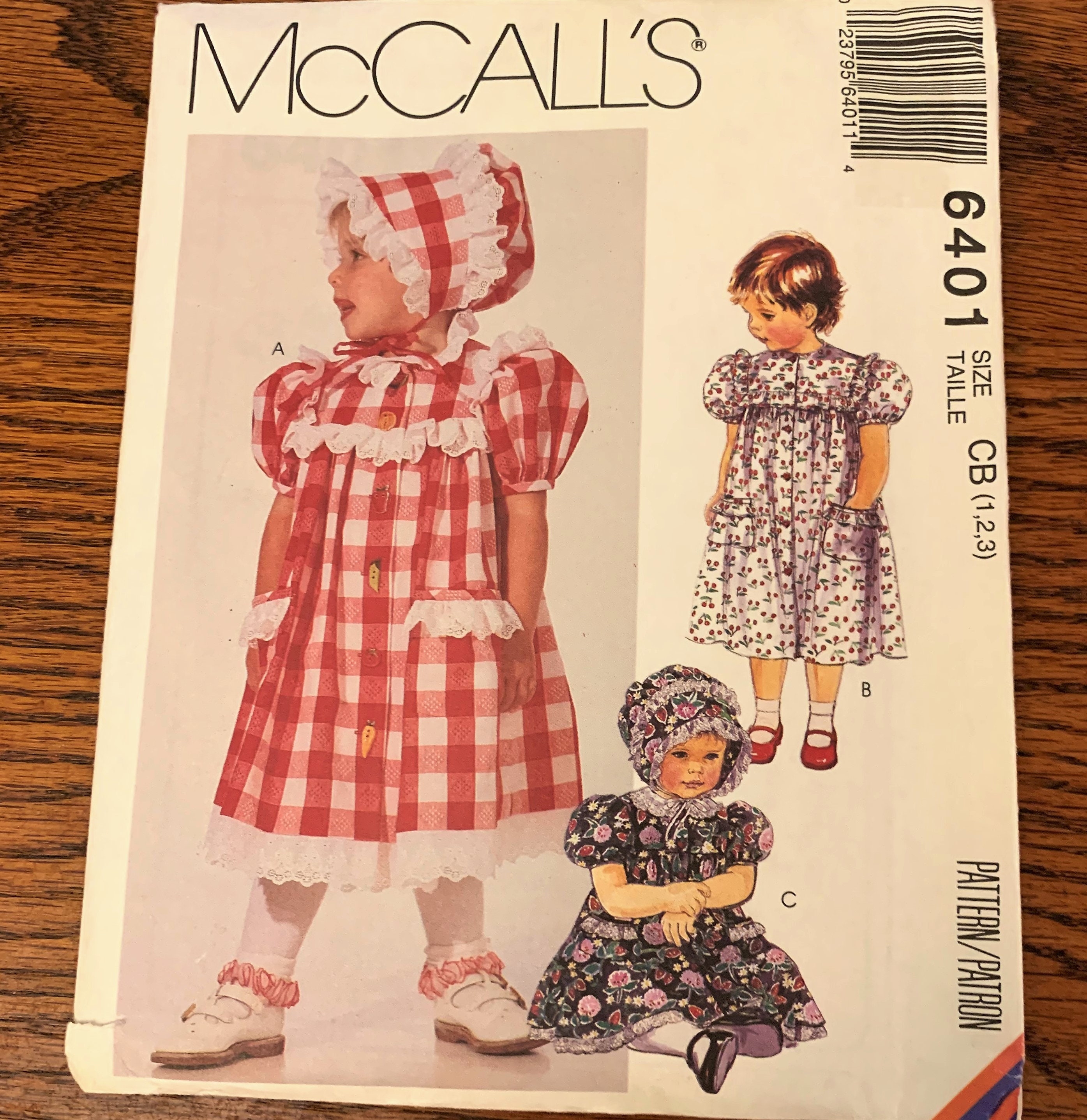 1930's McCall Child's Sunsuit or Bathing Suit, Bonnet and Dress Pattern - Chest 24