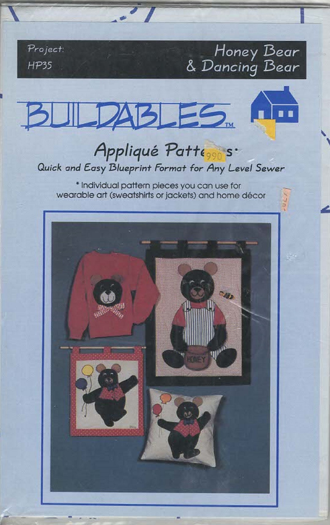 Pattern - Honey Bear and Dancing Bear Buildables Applique - Etsy
