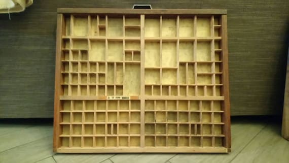 Old Wood Printer S Drawer Printer Tray Case Box Display Etsy