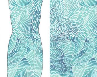 Aqua Blau Kleid Etsy