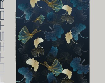 Luxury Leaves, French Terry, Panel (22,50EUR / Meter)