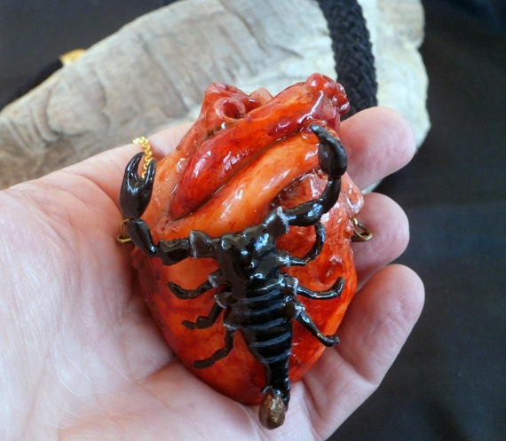 Scorpion heart necklace sale