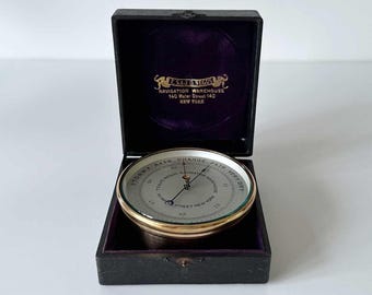 Victorian Cased Aneroid Barometer to TS & JD Negus of New York