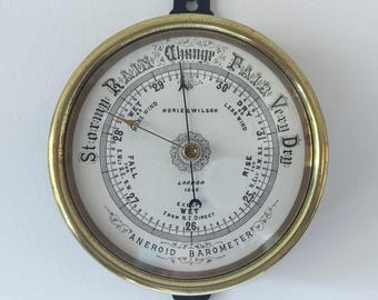 Mid Victorian Marine Aneroid Barometer by Norie & Wilson London