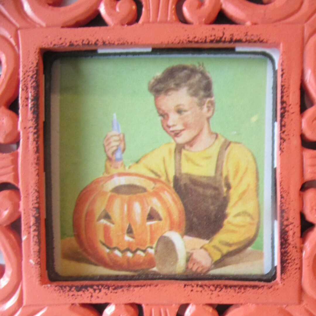 Vintage Halloween Illustration Jack O Lantern Halloween Autumn Decor - Etsy