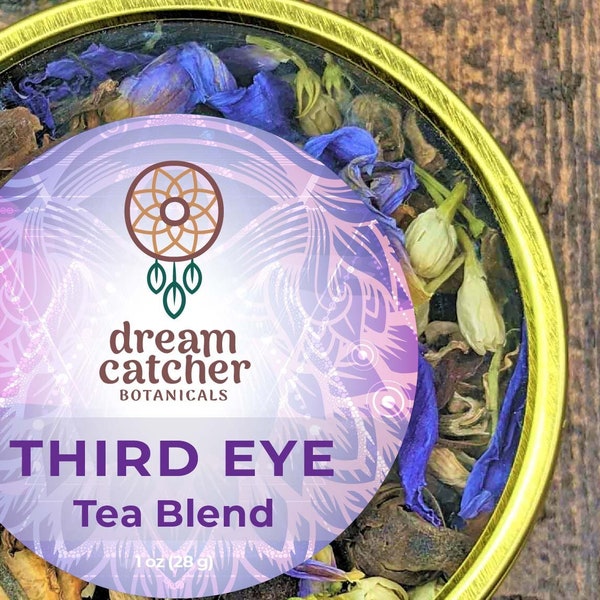 Third Eye Tea 1oz ⦁Visualization ⦁Meditation ⦁Creativity ⦁Blue Lily Lotus Tea ⦁Nymphaea caerulea ⦁Flowers | GOLDTIN | RARETEAS | GIFTY!