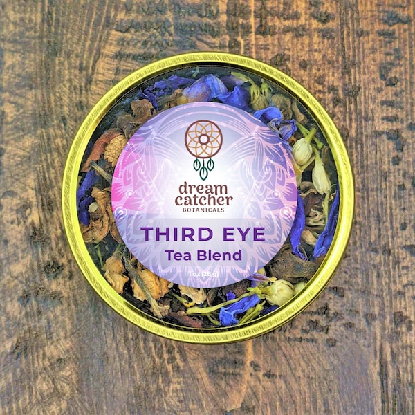 Third Eye Tea 1oz ⦁Pineal Cleanse ⦁Visualization ⦁Meditation ⦁Blue Lily Lotus ⦁Nymphaea caerulea ⦁Flowers | GOLDTIN | RARETEAS | GALACTIVATE