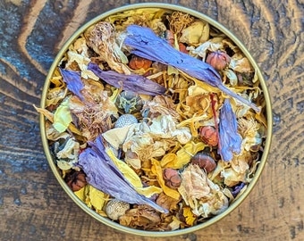 ClaireVoyage Tea Blend ⦁Psychic and AdHd Support ⦁Clairvoyance ⦁Saffron Flowers ⦁White & Yellow Lotus | GOLDTIN | RARETEAS | ACTIVATE