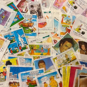 Vintage Chewing Gum Wrappers: 1990s Candy Labels Collage