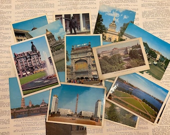 80年代のモスクワ地下鉄路線図、ソ連の貿易広告、ソ連のデトスキー