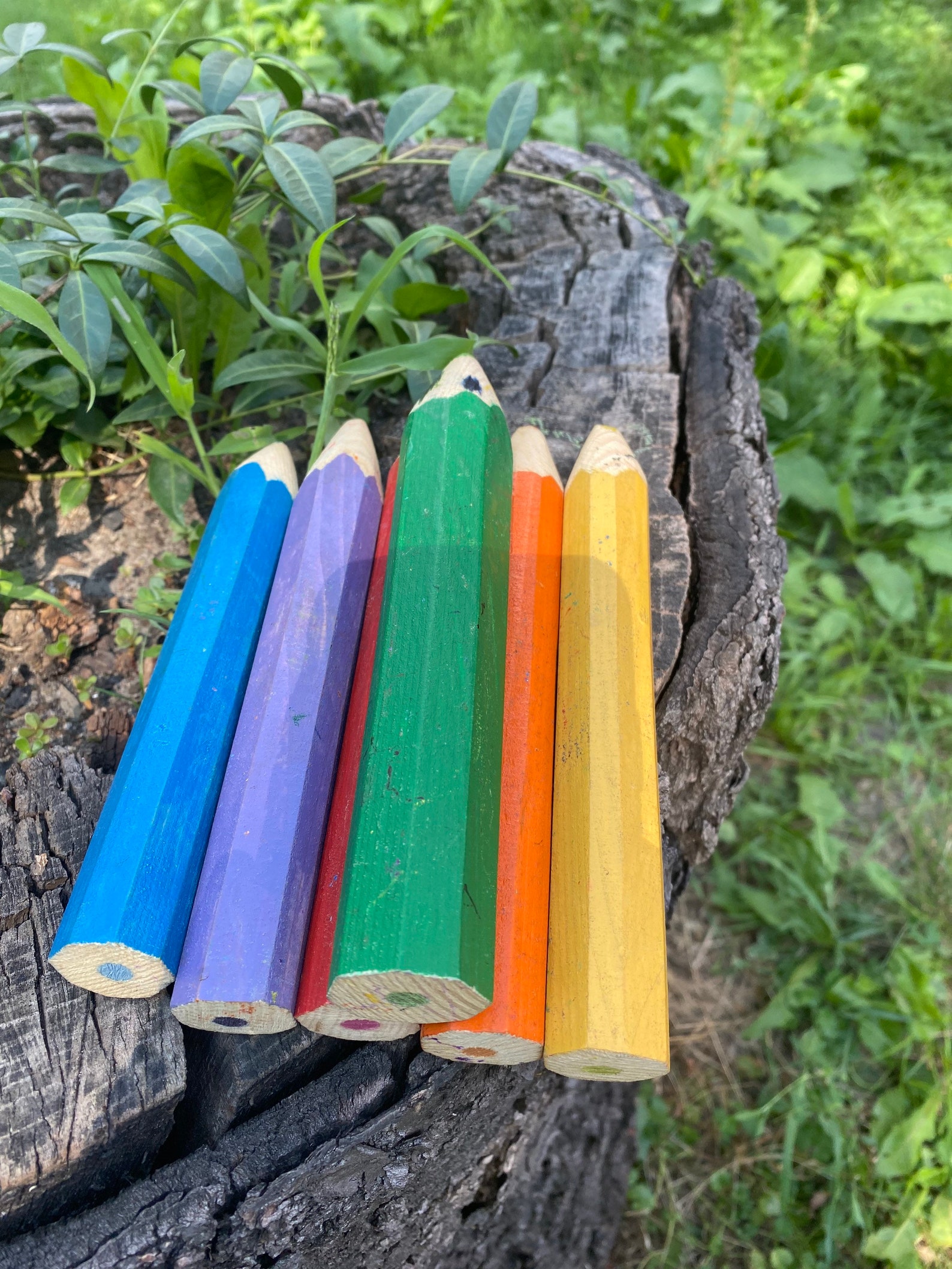 Giant decorative colored pencils vintage pencil decorative Etsy