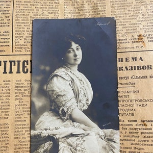 Paulina Clarissa Molony, Saharet, Słynna tancerka, 1908, Antyczna pocztówka, Imperium Rosyjskie