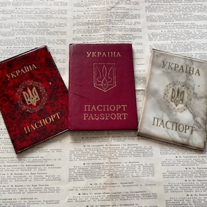 Cover for the passport of a citizen of Ukraine, Passport of Ukraine, Sanitary Passport of Ukraine