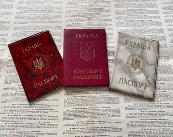 Cover for the passport of a citizen of Ukraine, Passport of Ukraine, Sanitary Passport of Ukraine