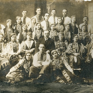 Photo ukrainienne des années 1920 , La première chapelle itinérante de l’Union du Dniepr des années 1919 , Dumka, image pour cartes postales