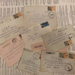 Cartas antiguas pasadas por correo EE.UU. Ucrania Buffalo Dnepropetrovsk Lutsk 60s Era soviética