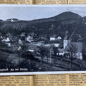 Antique German postcard from 1942, Jonsdorf Lutheran Church (Ev. Lutherische Kirche), Germany World War II