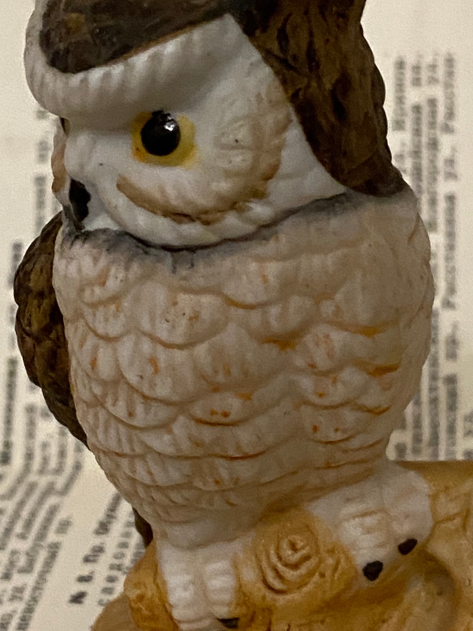 Vintage Polystone Figurine miniature Owl Figurine Eagleowl Etsy
