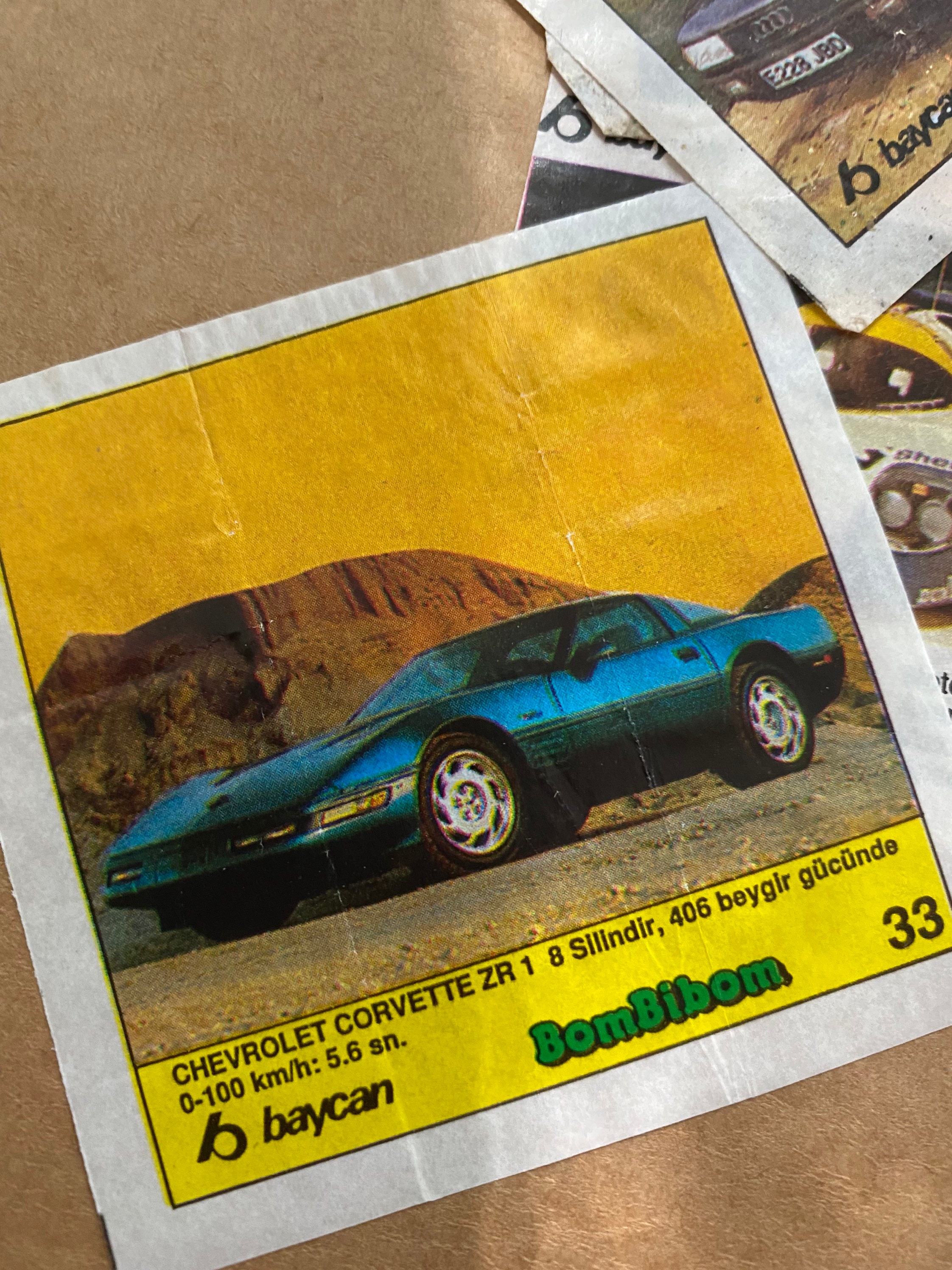 Old Wrappers for Chewing Gum , Turbo Kent , Bombibom, Vintage