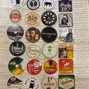 Porta-copos de cerveja ucraniana, coleção de porta-copos de diferentes países, porta-copos de papelão, pub ucraniano, porta-copos estrangeiros