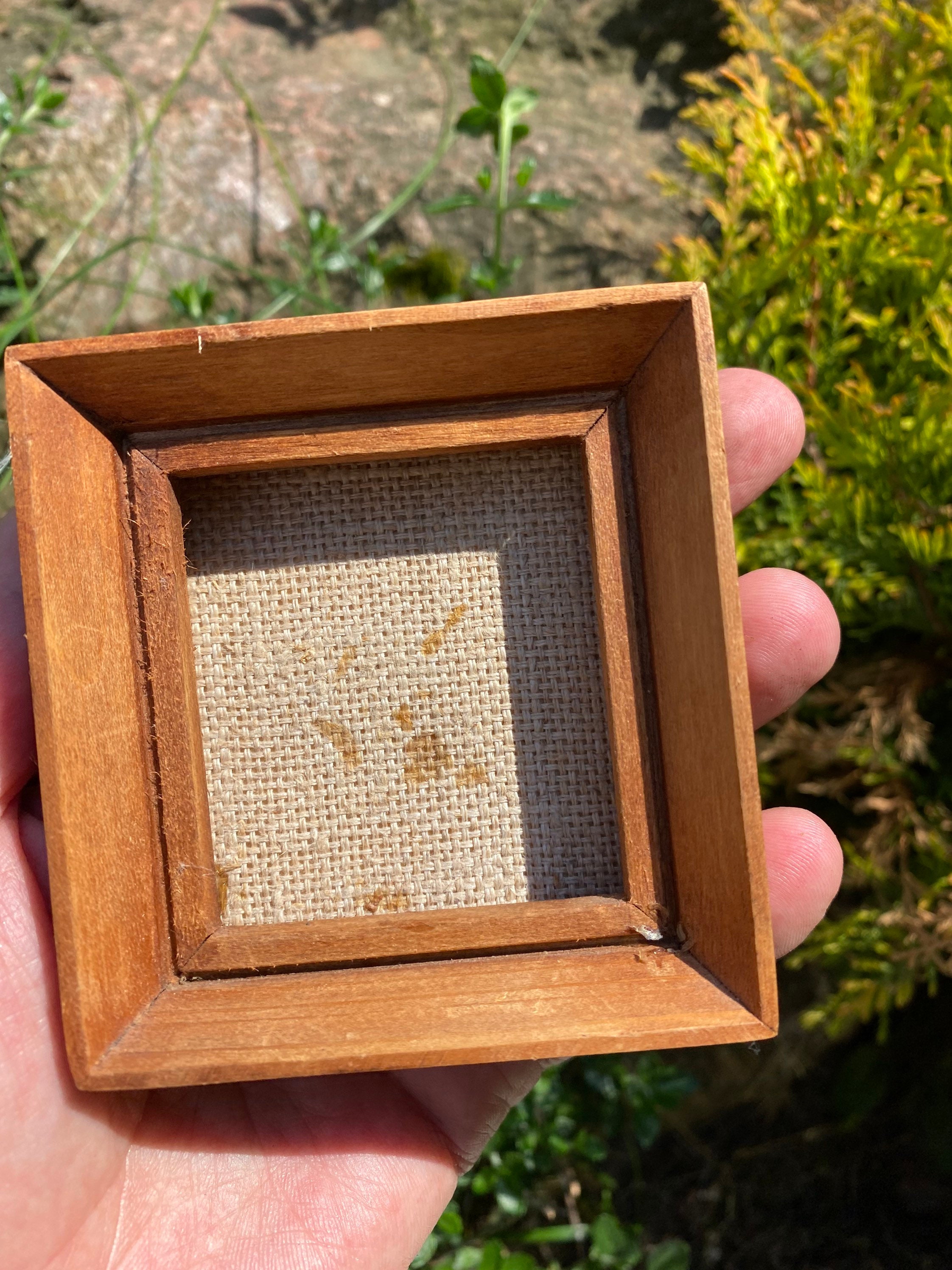 Vintage miniature frame for paintings photos collections Etsy