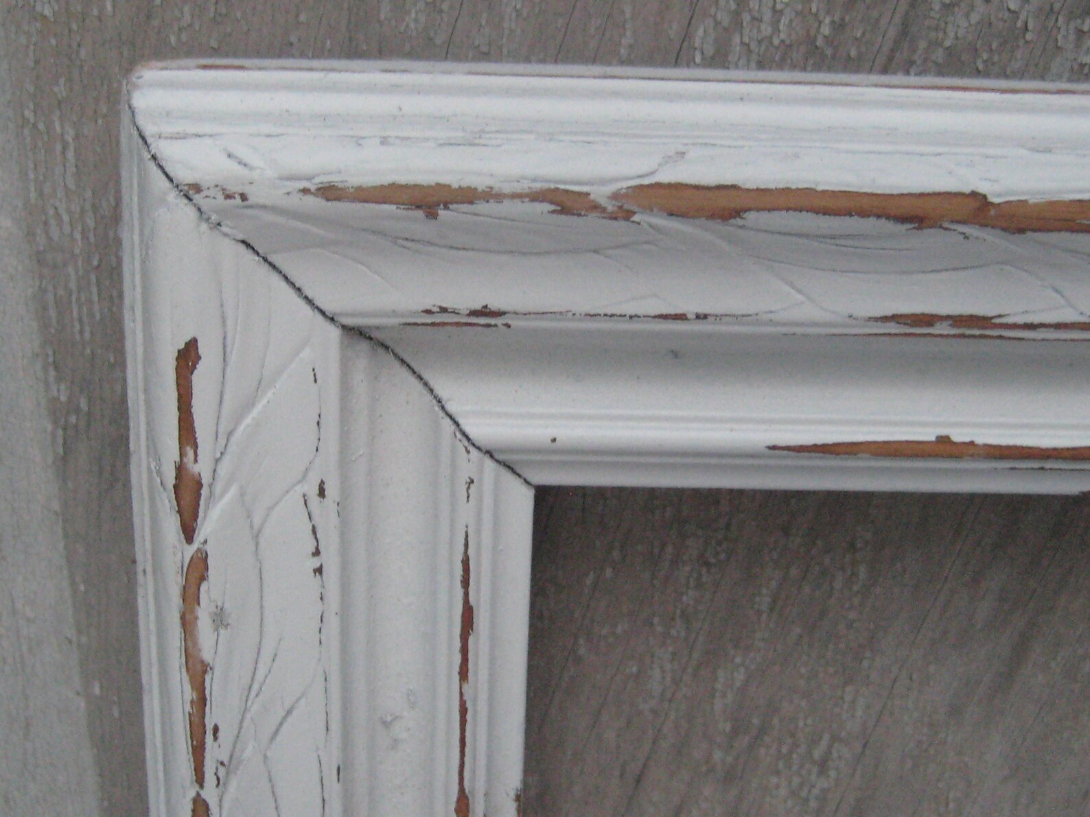 Antique White Wood Picture Frame Distressed Frame 16 X Etsy