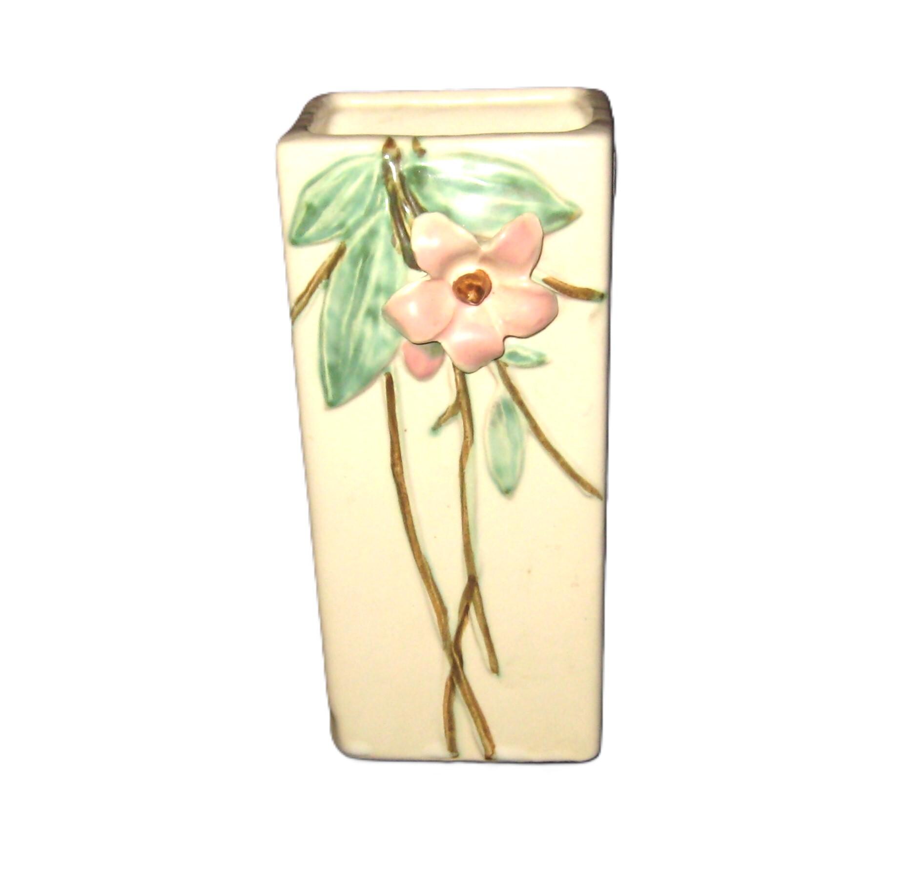 ヴィンテージ マッコイ陶器 壁掛けポケット花瓶、ブロッサムタイム