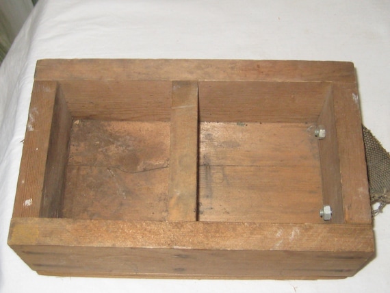 Vintage Tool Storage Box Nails Screws Tools Heavy Duty Hand Made Wooden  Large Bin Divided Box Farmhouse Shed Garage 