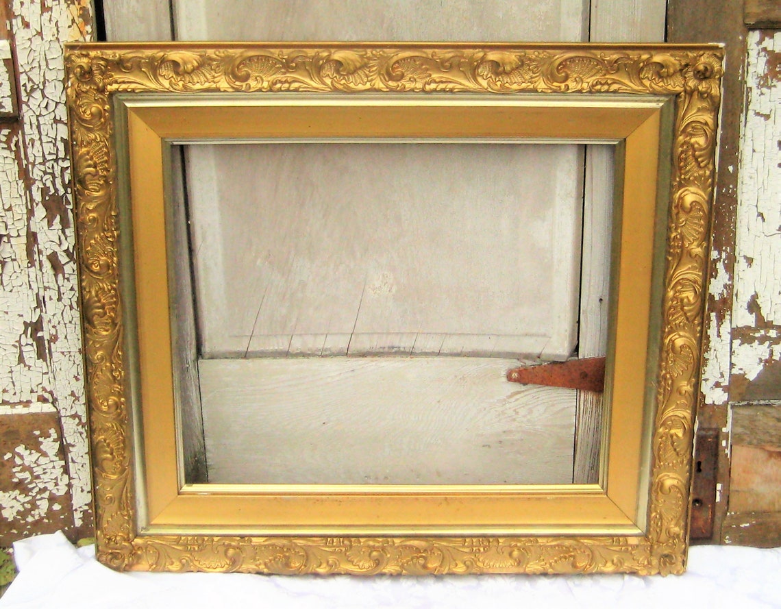 Extra Large antique gold picture frame 20 x 24 rustic Etsy
