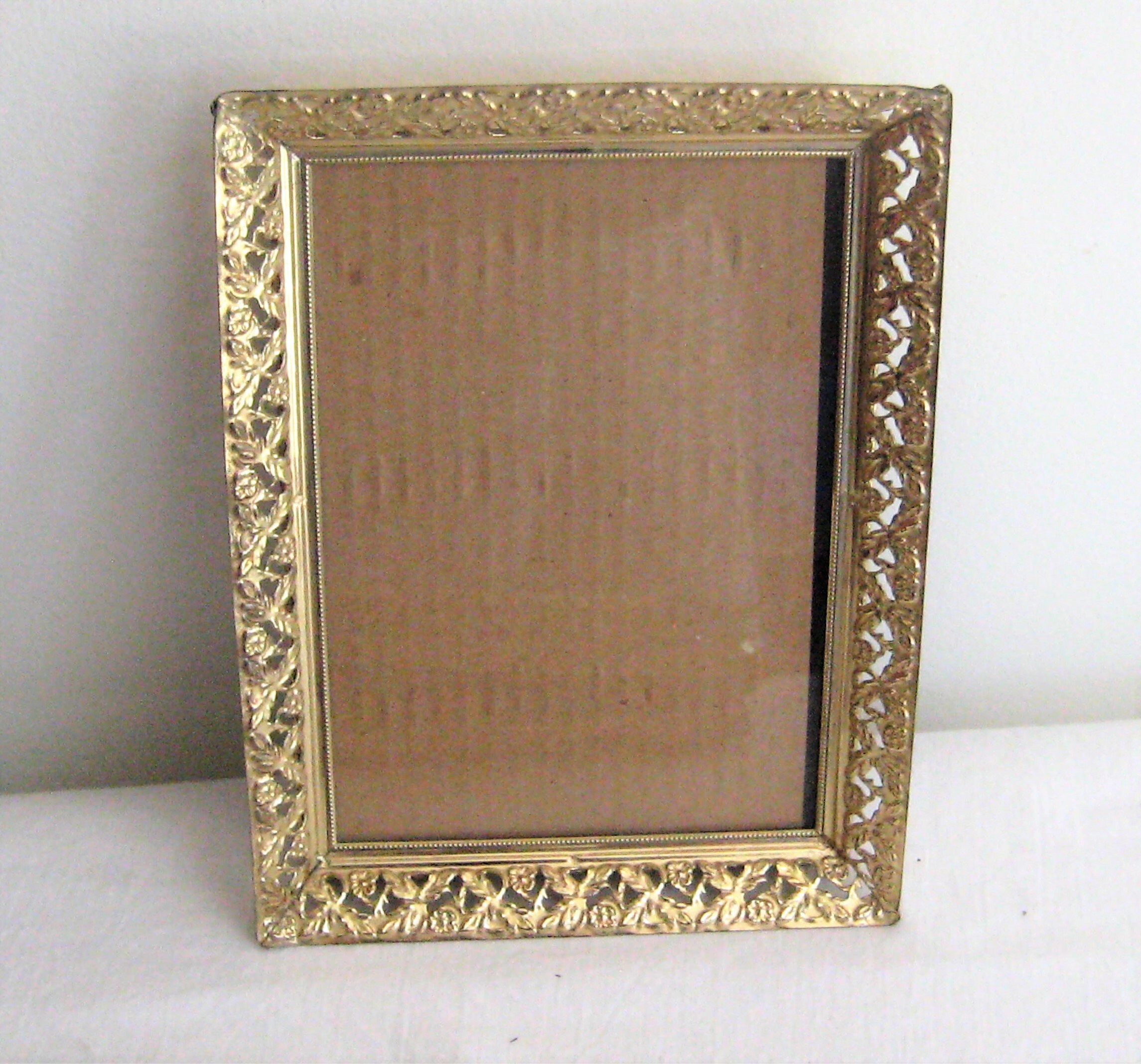 Ornate brass picture frame 5 x 7 inches decorative filigree Etsy