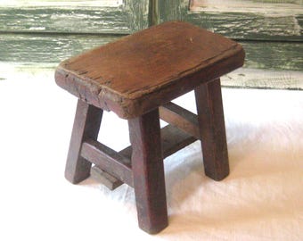 1950年代頃のヴィンテージ 16インチ高木製スツール、スプリントウッド