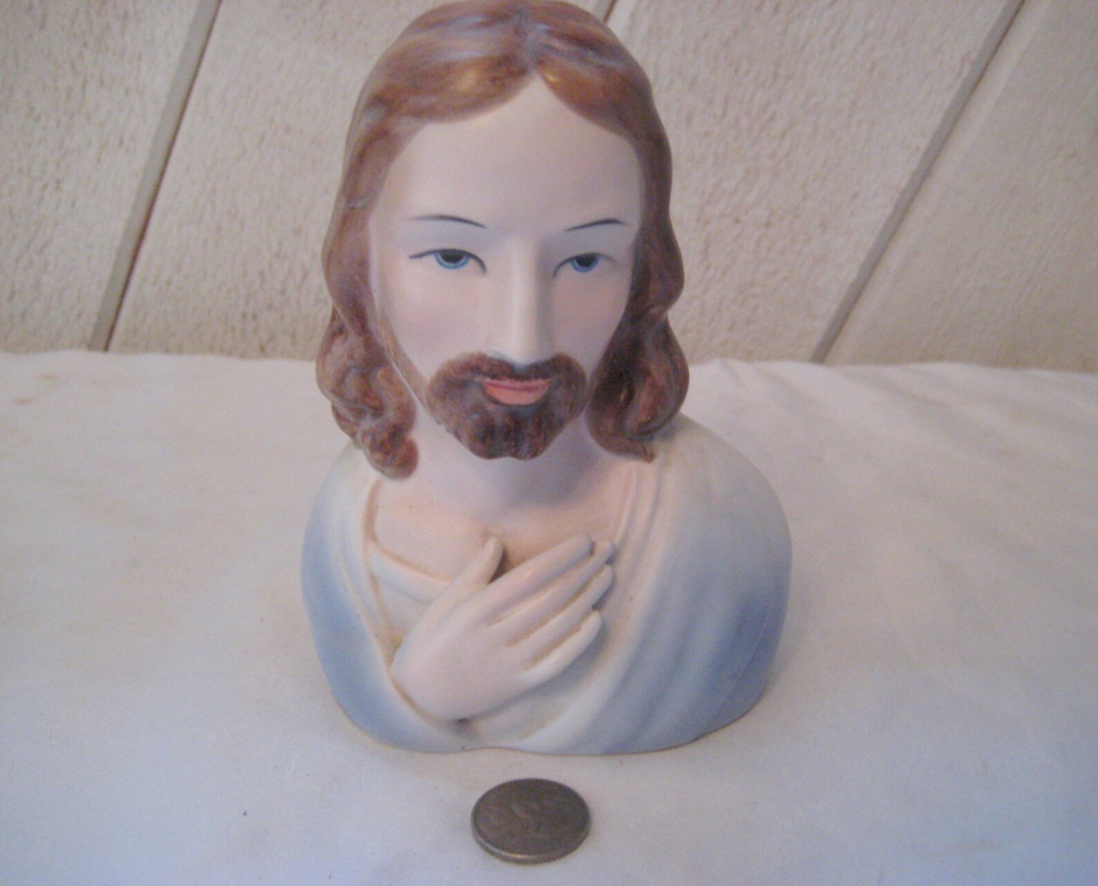 Bust of Jesus Statue Porcelain Jesus Figurine Christ Statue Etsy