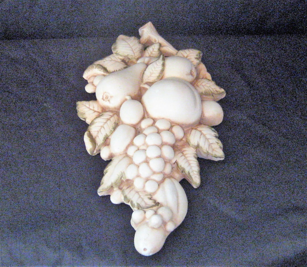 Plaster Fruit Wall Hanging Swag Grapes Apples Pears Plums Etsy