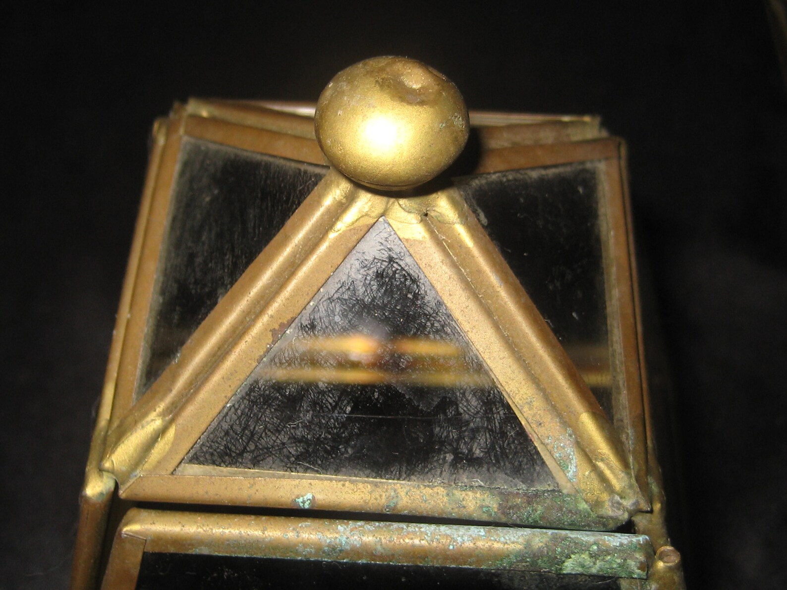 Vintage Brass Glass Box Hinged Lid Small Plant Terrarium Etsy