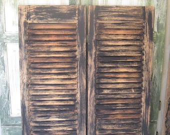 Fensterläden im rustikalen Stil, rustikale Fensterläden, Fensterläden für Bauernhaus, 40 x 40 cm, Fensterläden grau, blau, weiß, elfenbein