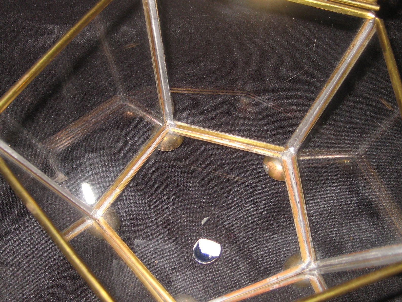 Vintage Brass Glass Box Hinged Lid Small Plant Terrarium Etsy