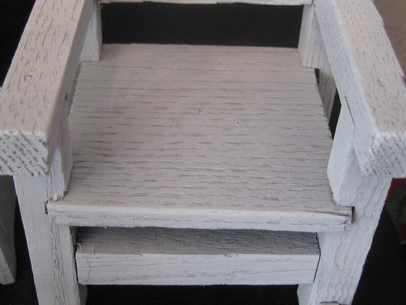 White Wood Doll Furniture Kitchen Table Chair End Table Etsy