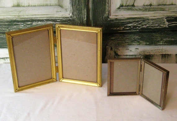 Vintage Photo Frame 5 X 7 Mid Century Picture Frame Brass Table Top Picture Frame.