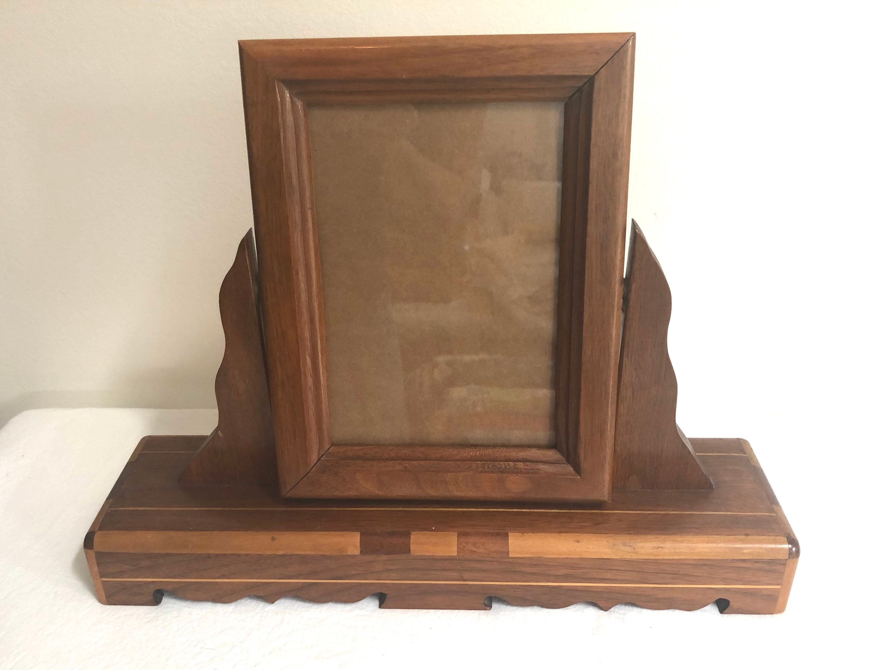 Vintage inlaid wooden picture frame table top frame 5 x 7 Etsy