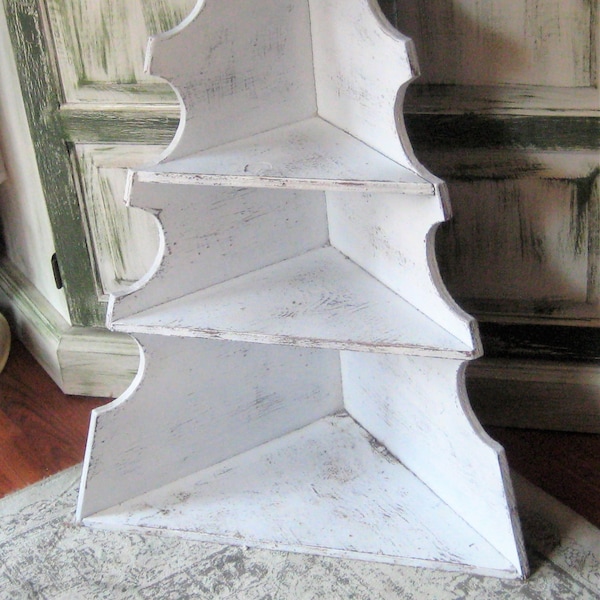 White Corner Shelf Etsy