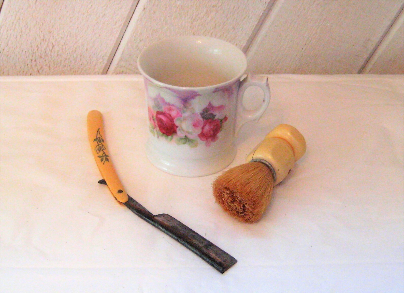 Antique Ladies Shaving Kit Mug German Horse Hair Shaving Etsy