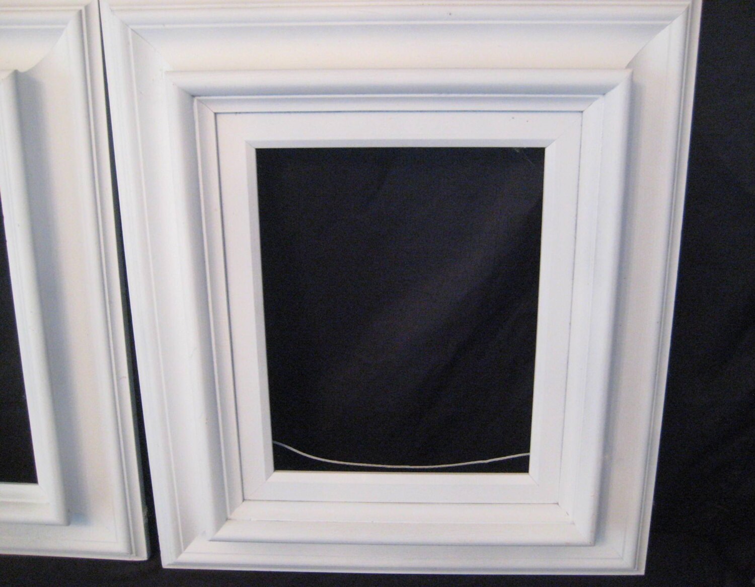 Vintage white wood picture frame 8x 10 and 10 x 12 vintage Etsy