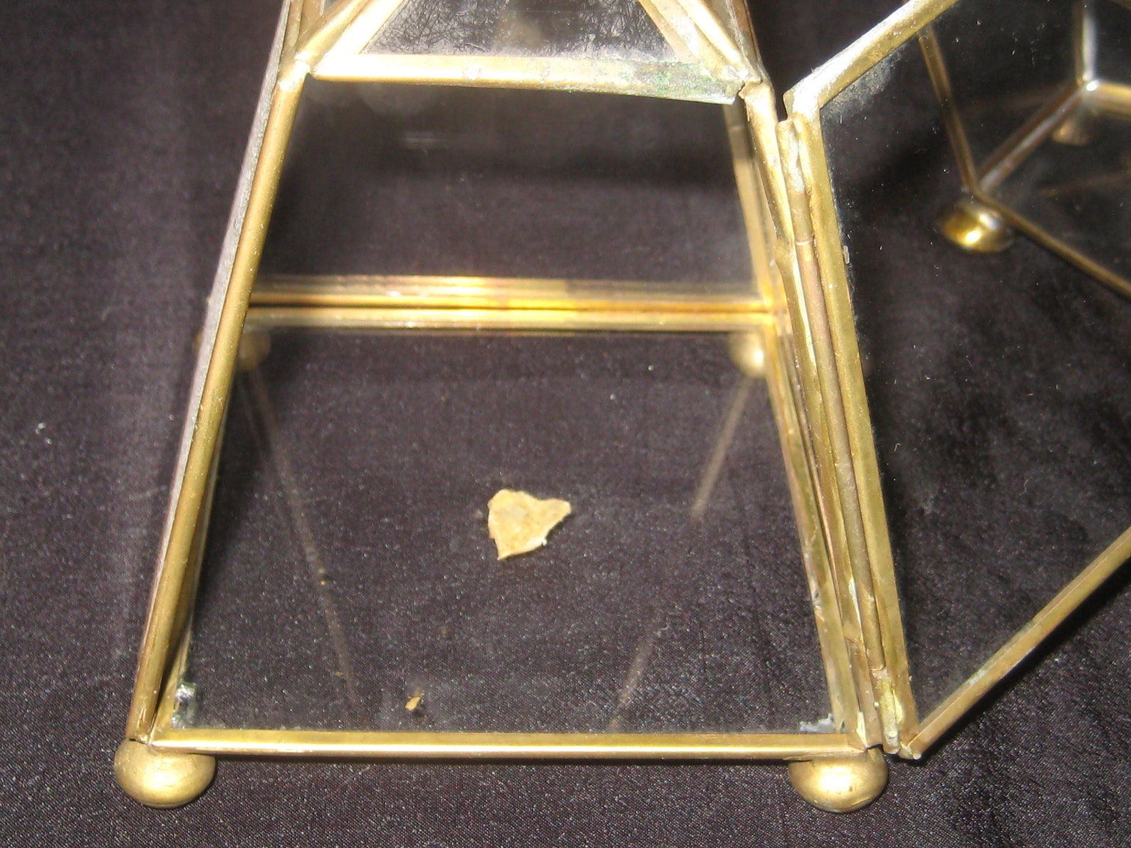 Vintage Brass Glass Box Hinged Lid Small Plant Terrarium Etsy