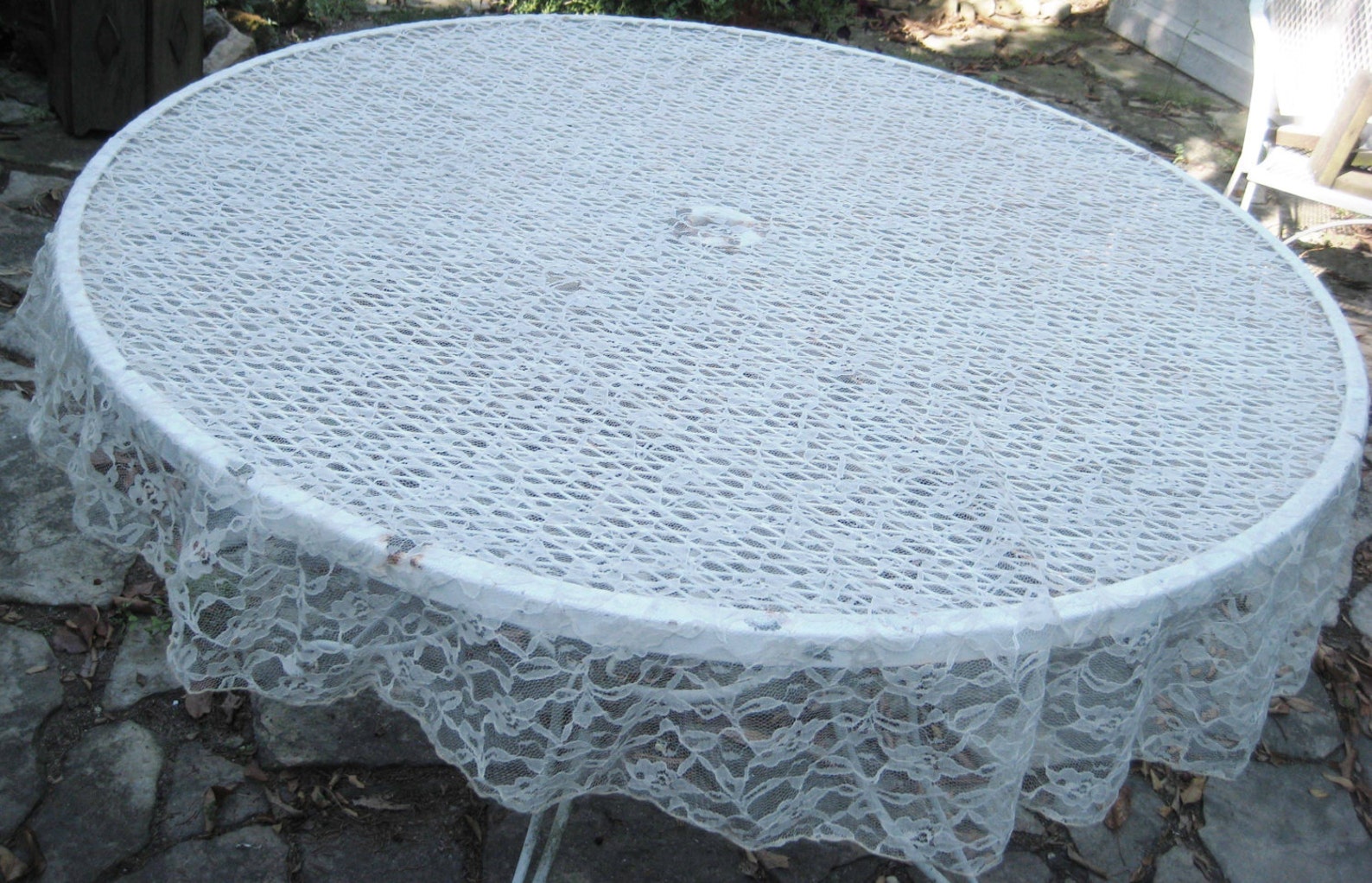 Round Ivory Lace Tablecloth Cream Lace Tablecloth 60 Inch 5 Etsy