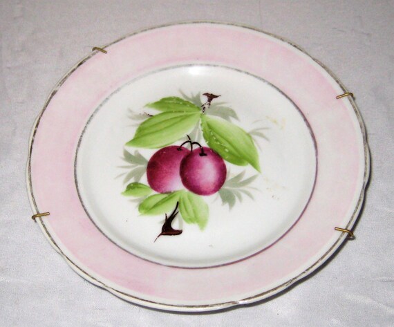 Farmhouse Country Kitchen Antique Cherry Fruit Plate Rustic