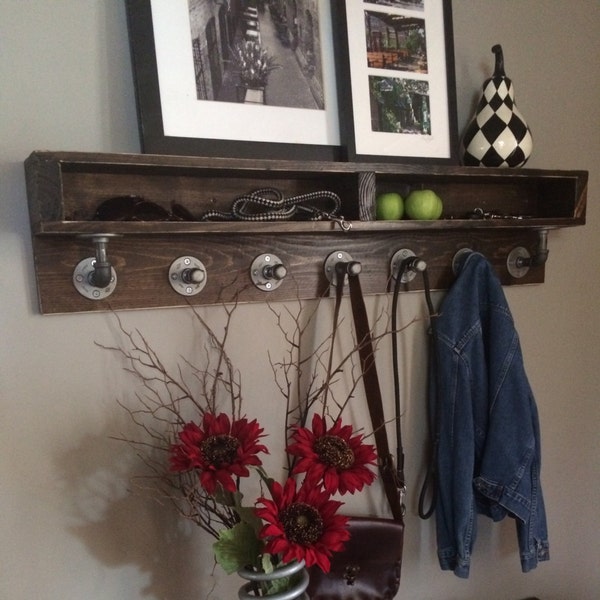Coat Rack Shelf Etsy